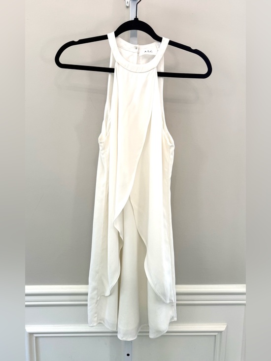A.L.C. Dresses & Skirts - A.L.C. White Panel Midi Dress Sleeveless Draped Sheath Size 6 Cocktail